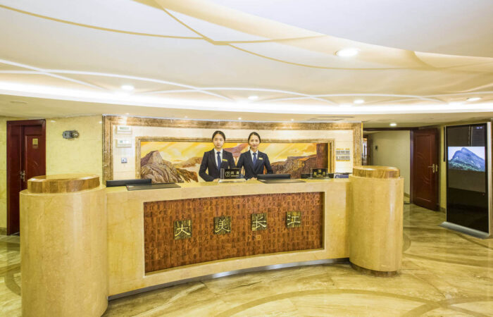 Front desk on China Goddess 2 Cruise Ship