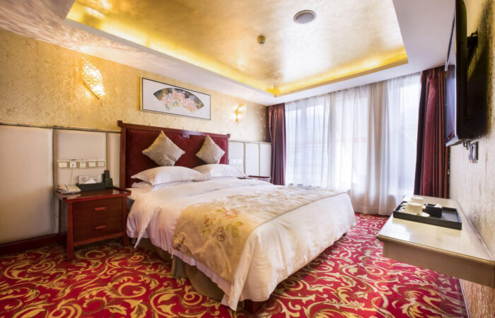 Presidential Suite Bedroom onboard China Goddess 1 Cruise Ship