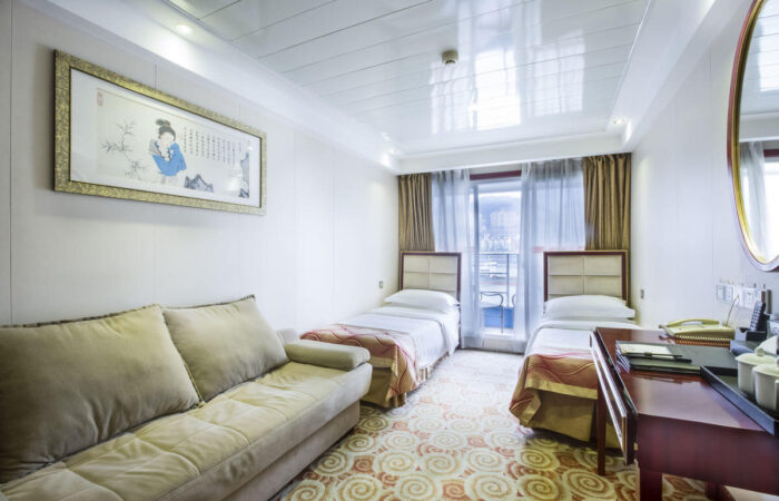 Standard Balcony Cabin onboard China Goddess 1 Cruise Ship